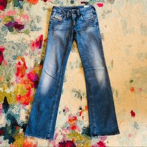 Diesel low rise wide leg jeans